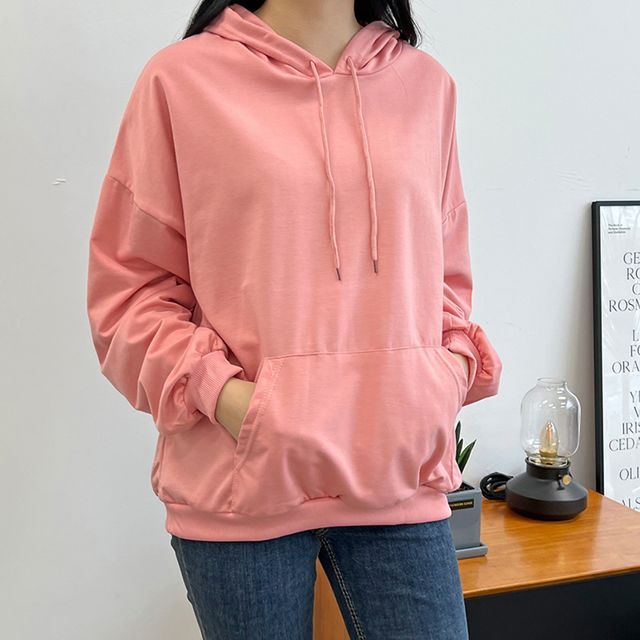 여자 오버핏 무지 후드티 쭈리 맨투맨 컬러 빅사이즈