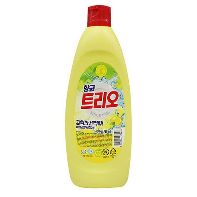 트리오 주방 세제 389ml 식기 채소 과일 세제 - 소형 실용형