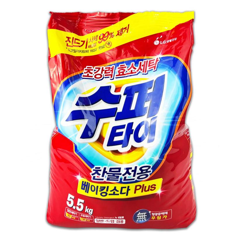 수퍼타이 분말 세탁 세제 5.5kg 대용량 일반 드럼 공용