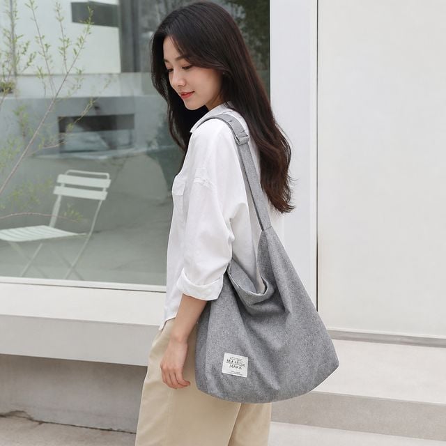 여성 캔버스 숄더백 크로스백, 데일리 에코백 장바구니