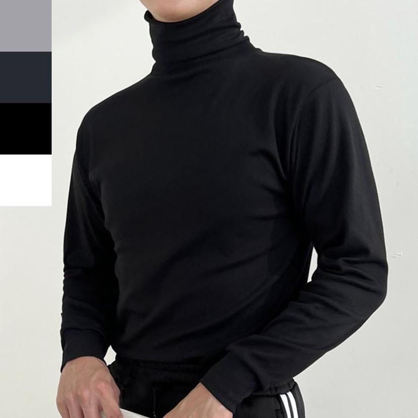 남자 데일리 목폴라 티셔츠 겨울 레이어드 남친룩