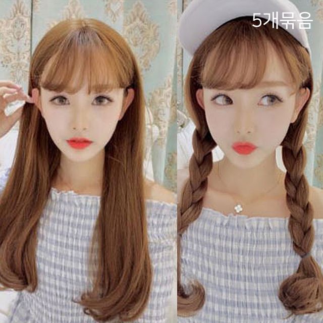 여신머리 패션가발 5개 묶음 여성 가발 세트