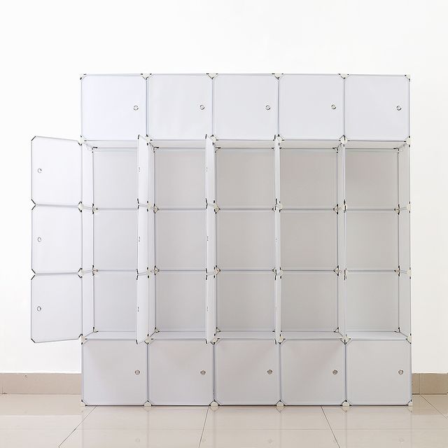 심플리 화이트 선반 옷장 183x183cm DIY 옷수납장 - 틈새옷장 추천