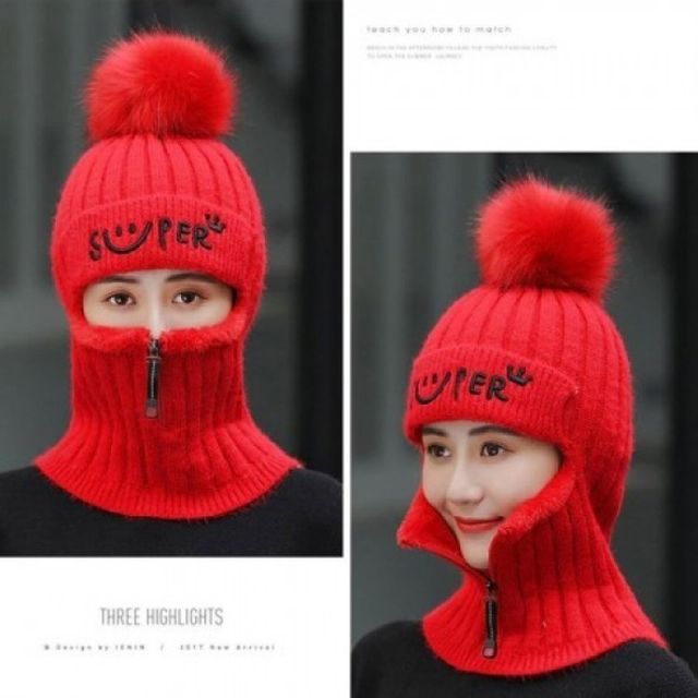 겨울모자 SUPER벨 방한모자 RED