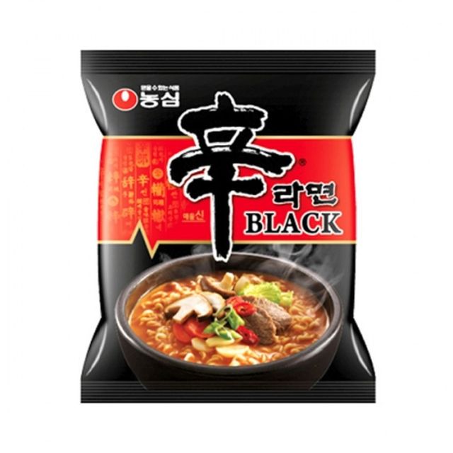 신라면 블랙 16봉지 프리미엄 매운맛 라면 풍부한 건더기