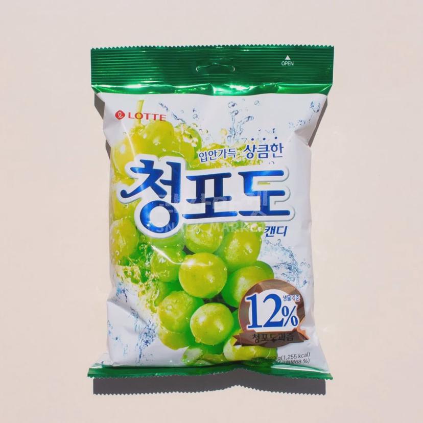 롯데제과 청포도 캔디 323g - 상큼하고 달콤한 대용량 사탕