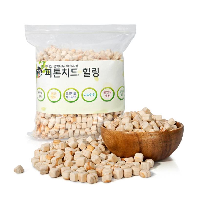 국내산 편백나무 큐브칩 1kg - 천연 방향 및 제습