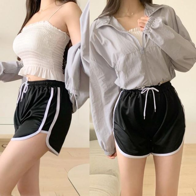 밴딩 운동복 여자 바지 헬스 러닝 편한 홈웨어 피트니스바지 여자 하의 여름반바지 헬스복 운동바지