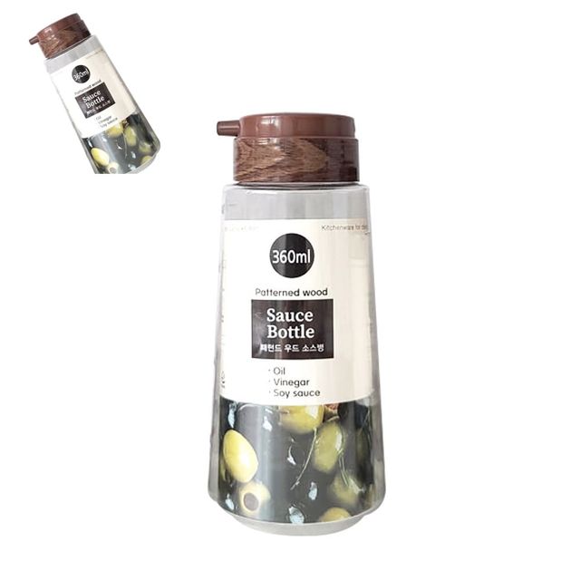 패턴드우드 소스병 중 360ml 간장병 식초병 조미료병 들기름병