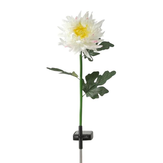 국화 LED 태양광 꽃정원등 (화이트)