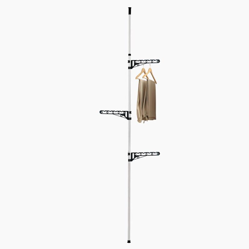 1단 폴 행거 드레스룸 옷걸이 기둥 선반 260cm