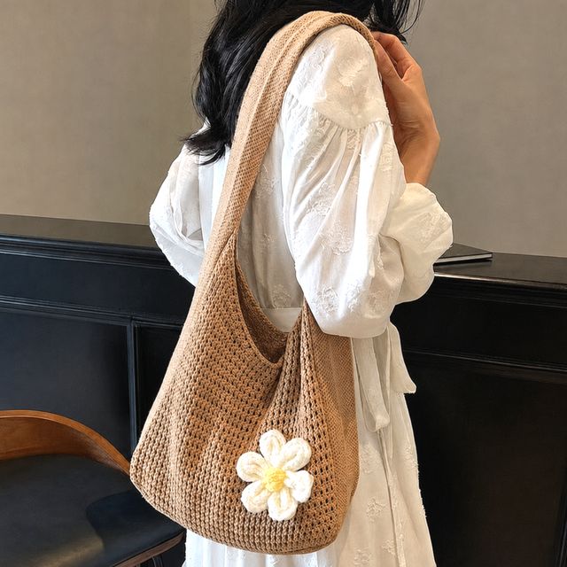 오브니즈 숄더백 여름가방 여성 네트백 여자 뜨개 뜨게 천 토트백 그물백 예쁜에코백 휘뚜루마뚜루 니트백