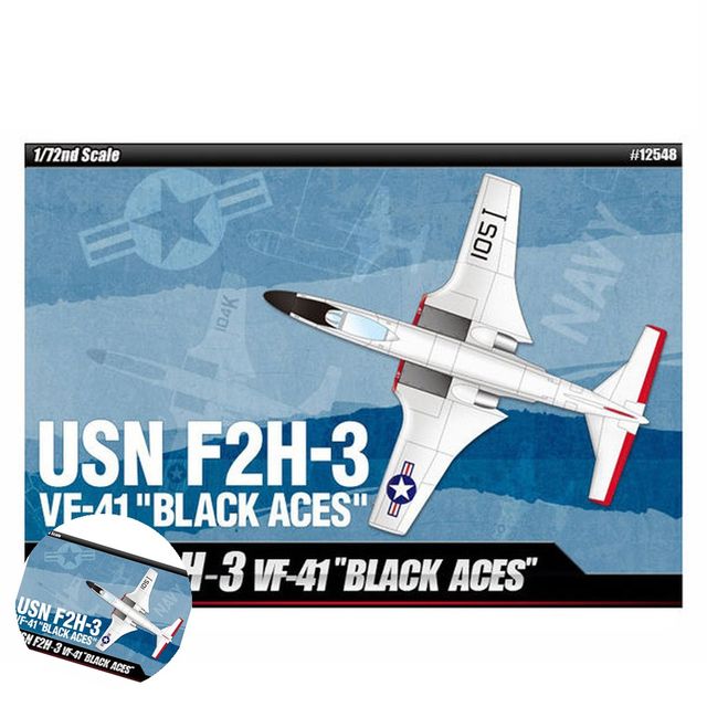 1대72 USN F2H-3 VF-41 블랙에이스 밀리터리 모형 조립 장난감