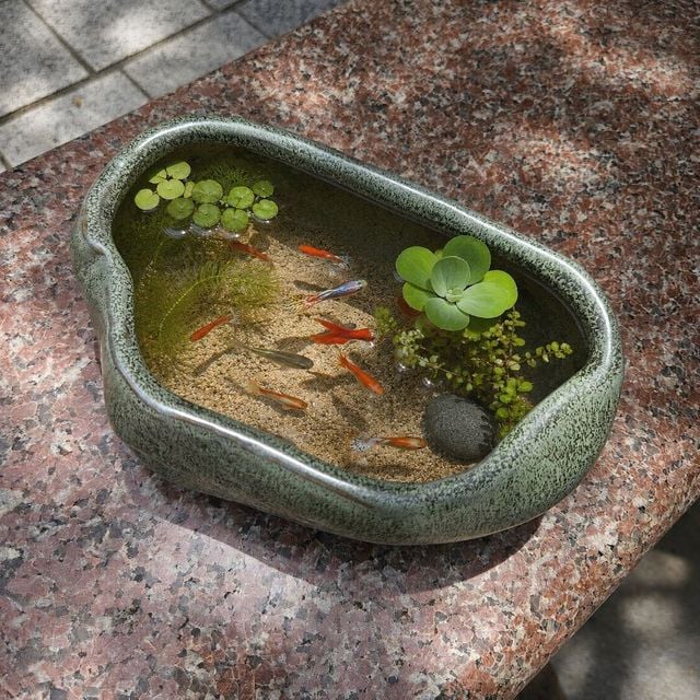 도자기 세라믹 수경 수반 화분