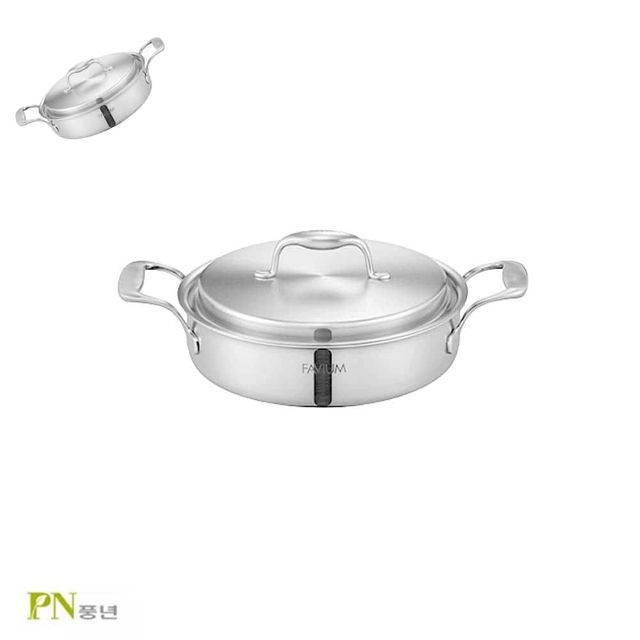 PN풍년 파비움 5PLY 전골냄비 24cm 넓은냄비 낮은냄비 스테인리스냄비 업소용냄비