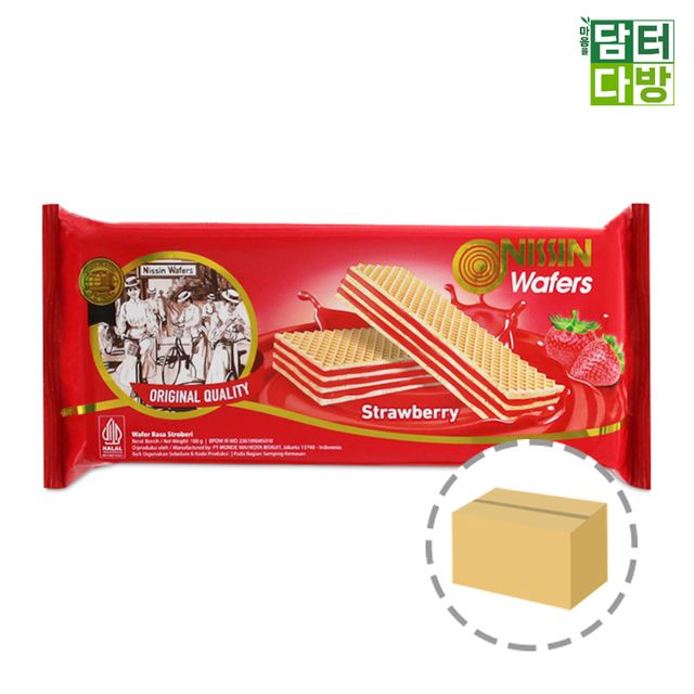 니신 와퍼 딸기맛 100g 1BOX (30개입) - 달콤한 과자 스낵 세트