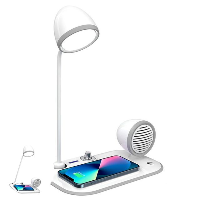 휴대폰스피커 선물용스피커 LED 스탠드 피콜로 3IN1 15W 무선충전 겸용 블루투스 스피커