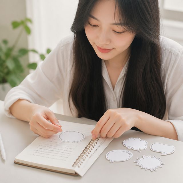 말풍선 점착메모지 다이어리 꾸미기 감성 디자인 스티커 메모지