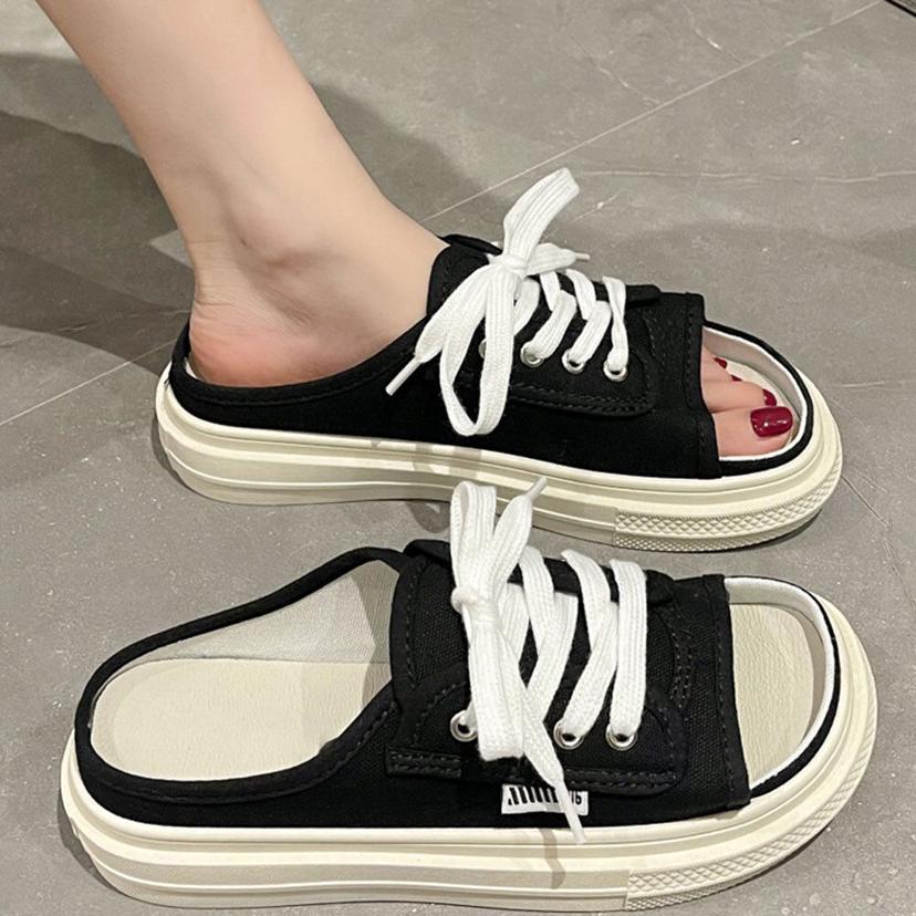 여성 여름 뮬 스니커즈 운동화 데일리 여행용 신발