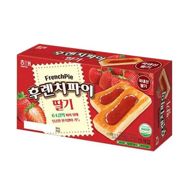 해태제과 후렌치파이 딸기맛 192g 15입 스낵