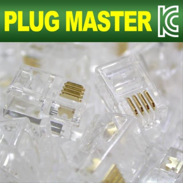 PLUG MASTER 4P4C RJ10 플러그 100개 시리얼 통신 모듈러 커넥터