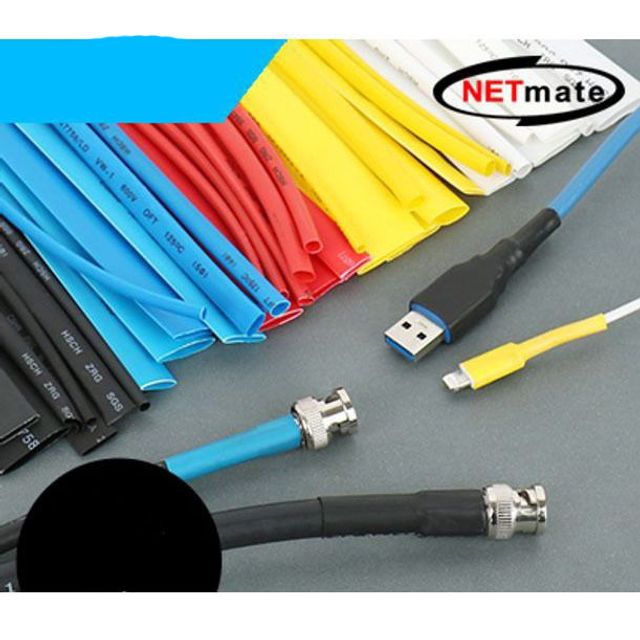 NETmate 13.5x150mm 열 수축튜브 블랙 10EA - 정밀 작업용 내열 절연