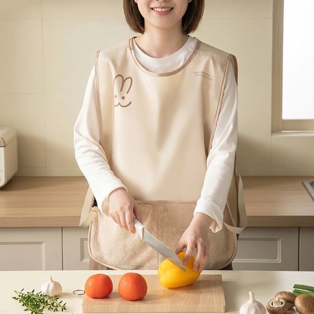 방수 조끼형 앞치마 래빗 타올 주방용 생활 방수 앞치마