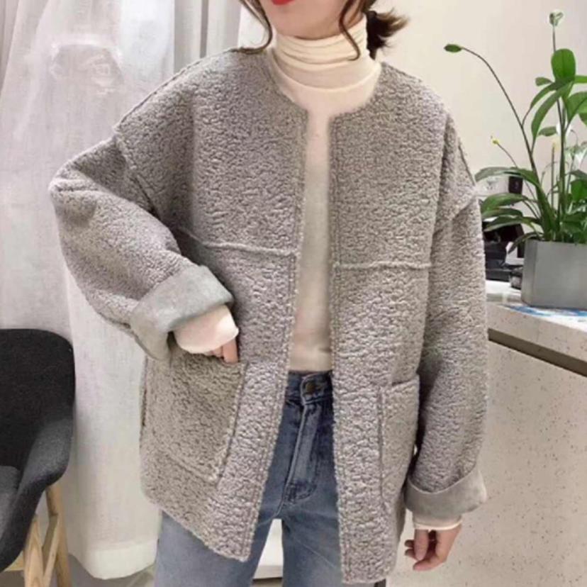 여성 뽀글이 양털 가디건 루즈핏 간절기 자켓 아우터