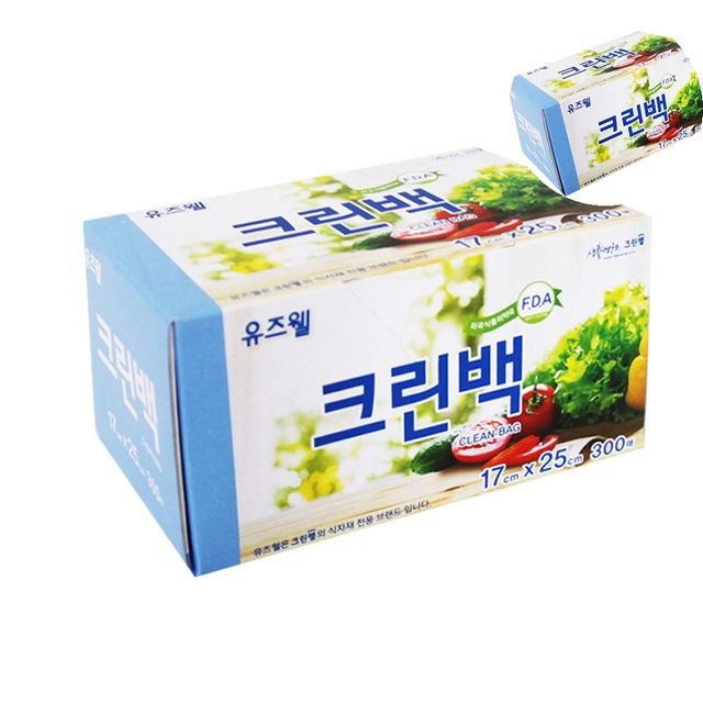 일회용 비닐 위생봉투 크린백 17x25cm 300매 주방용 롤백