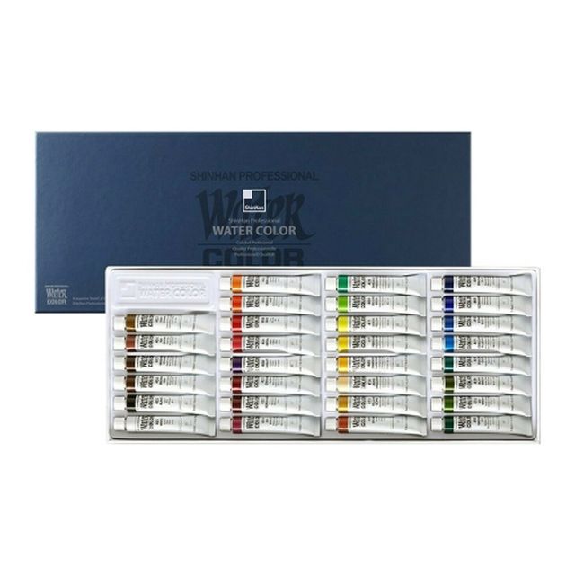신한 수채화물감 30색 7.5mL 전문가용 - 풍부한 색상과 내광성