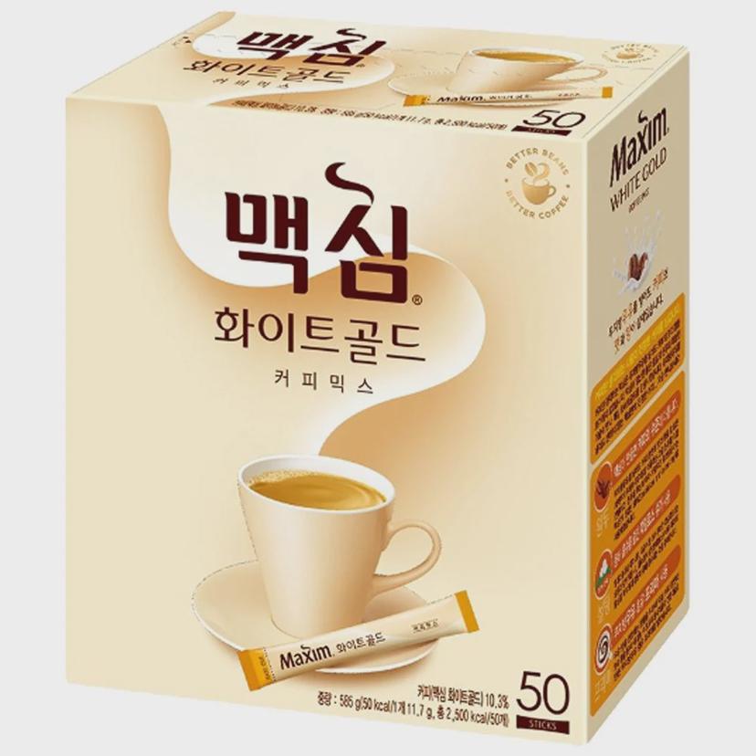 맥심 화이트골드 커피믹스 50T - 부드러운 인스턴트 커피