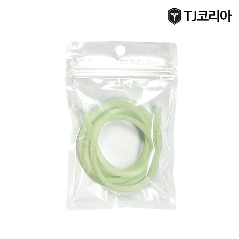 TJ코리아 사각 초장축 축광 고무 1m - 야광 튜브 낚시용
