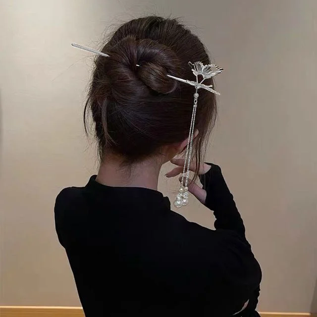 머리장식 실버 헤어용품 메탈 리본핀 5종 집게
