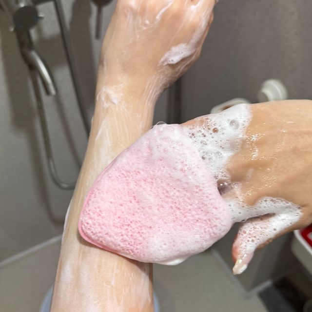 클렌징 물방울 스펀지 핑크