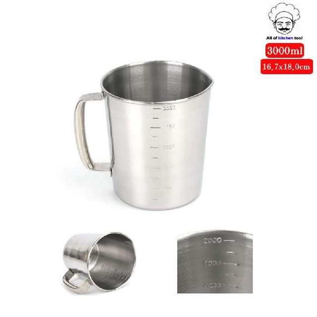 대용량 스텐 계량컵 조리용 대형비커 3000ml 주방용품