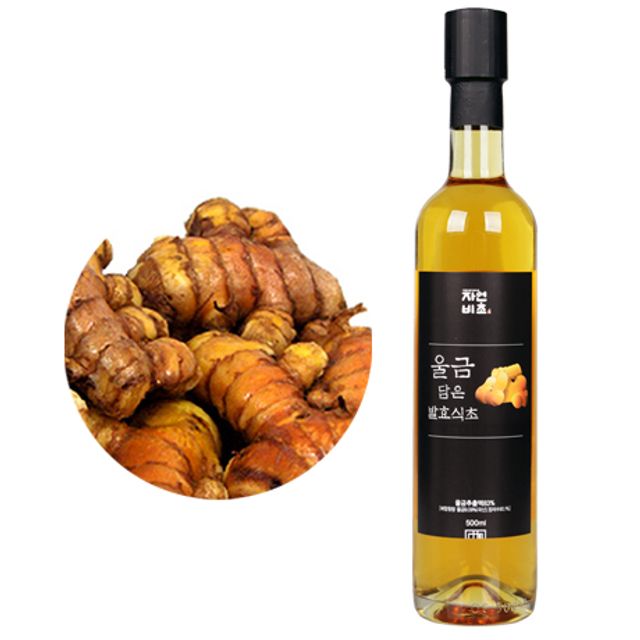 자연비초 울금식초 500ml 울금 향 발효식초 항염 효과