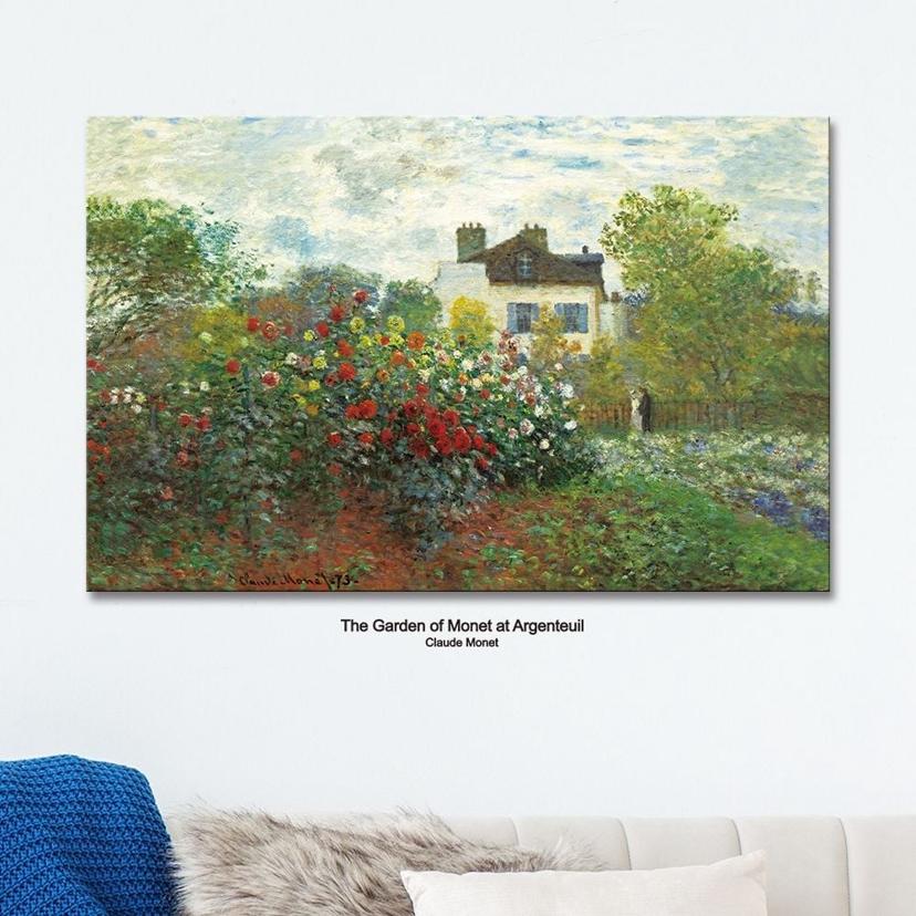 모네의 정원 명화 캔버스 액자 55x35cm - 인테리어 소품