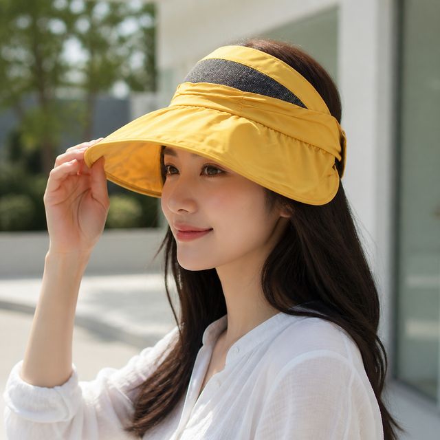 썬캡 돌돌이 모자 자외선차단 - 챙넓은 야외활동용