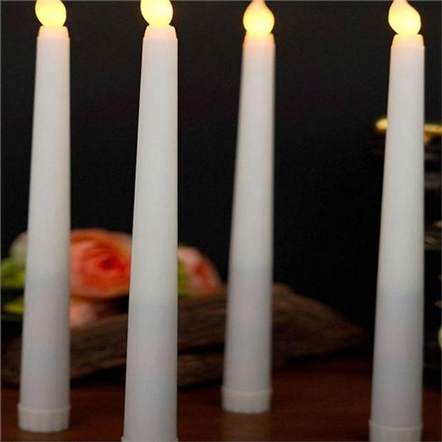 led 촛불 led 양초 무드등 건전지 수련회 교회 행사 인테리어 디자인 테이블 긴양초 이벤트 안전 불꽃 데코
