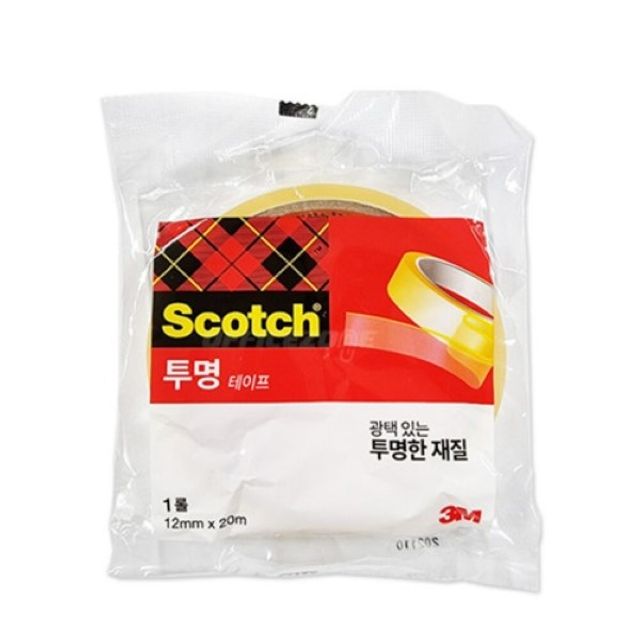 3M 스카치 투명테이프 3in 550 리필 12mmX20M 낱개