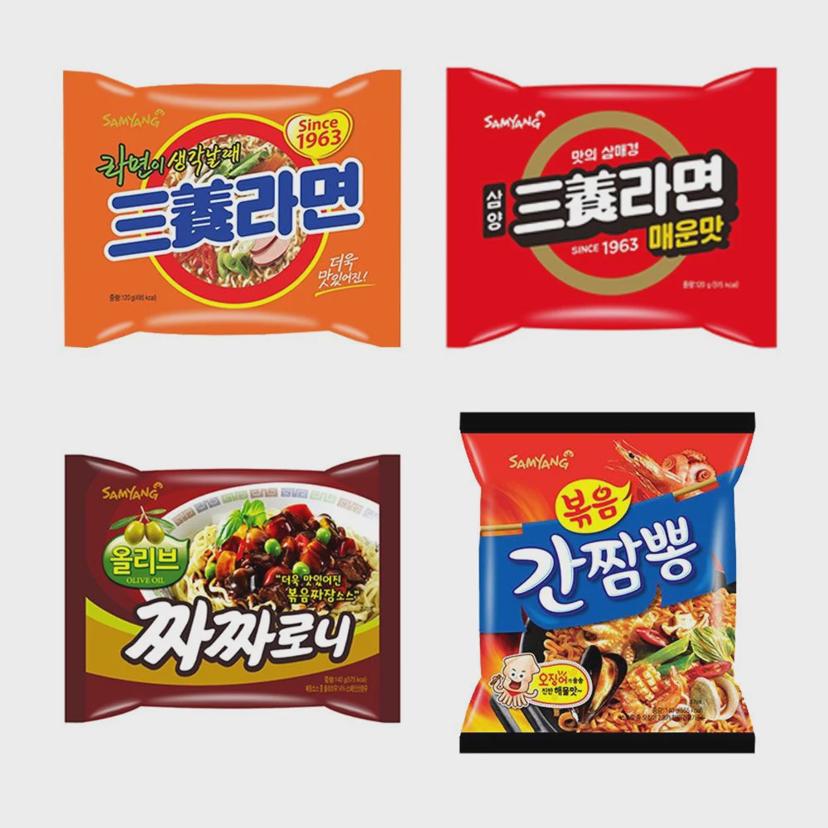 삼양라면 4종 20봉 세트 - 매운맛 짜짜로니 간짬뽕