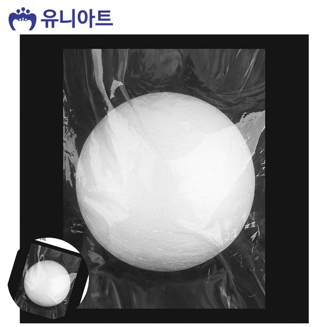 미술놀이 초등만들기 만들기재료 스치로폼 백구 약150mm 벌크포장