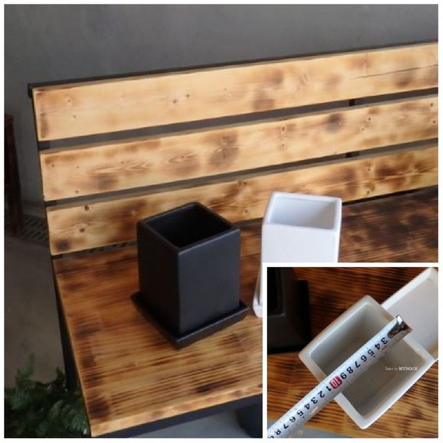 도기 사각 화분 11x11x15cm 홈가드닝 가드닝용품 정원용품 식물키우기