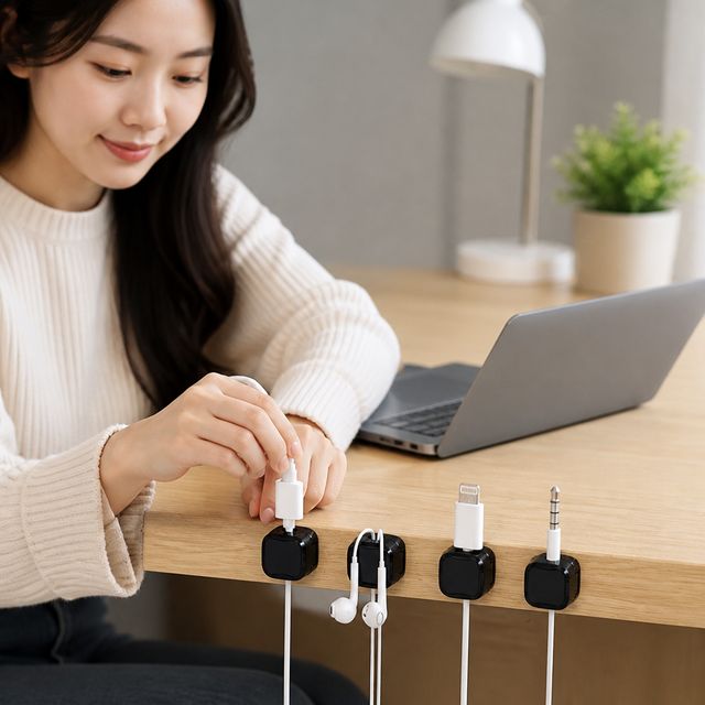 전선 정리 케이블 클립 마그네틱 홀더 선정리 가전 주변기기 데스크테리어