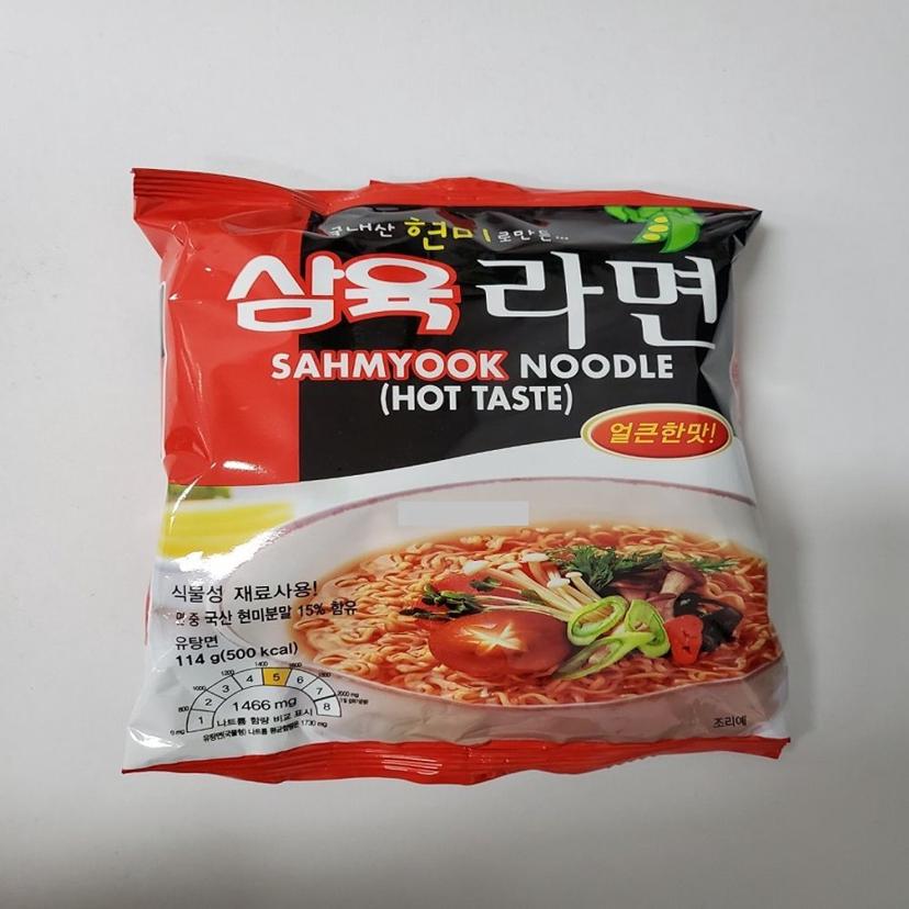 삼육 얼큰 채식 라면 16입 박스 현미 가루 함유