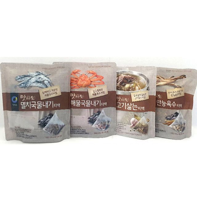 청정원 맛선생 멸치 해물 황태 육수 티백 모음