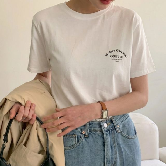 쁘띠엘라 반팔티 티셔츠 여성반팔티 여성티셔츠 주문제작 단체티 반팔티셔츠 오버핏 커스텀 프린팅 흰색