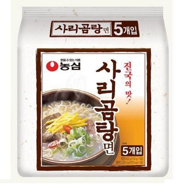 농심 사리곰탕 봉지 5개입 진한 사골 국물 라면