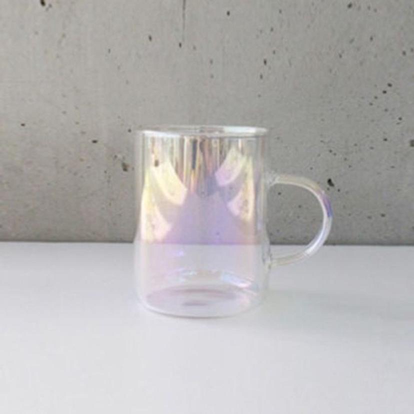 오로라 내열 유리컵 430ml 머그잔 감성 홈카페 물컵