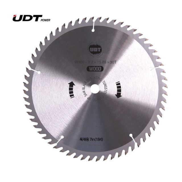 UDT 목공용 팁쏘 원형 톱날 R184 - 7인치 톱날